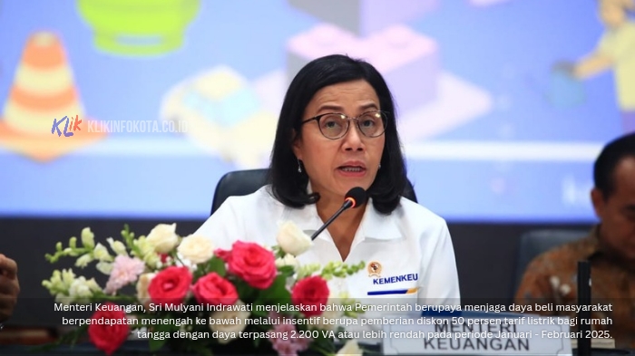 Menteri Keuangan Sri Mulyani Indrawati menjelaskan tarif listrik PLN untuk pelanggan rumah tangga 2.200 VA ke bawah pada Januari-Februari 2025.