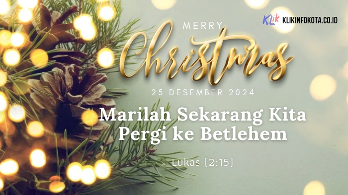 Ilustrasi tema Natal 2024 'Marilah Sekarang Kita Pergi ke Betlehem' dengan nuansa damai dan gembira
