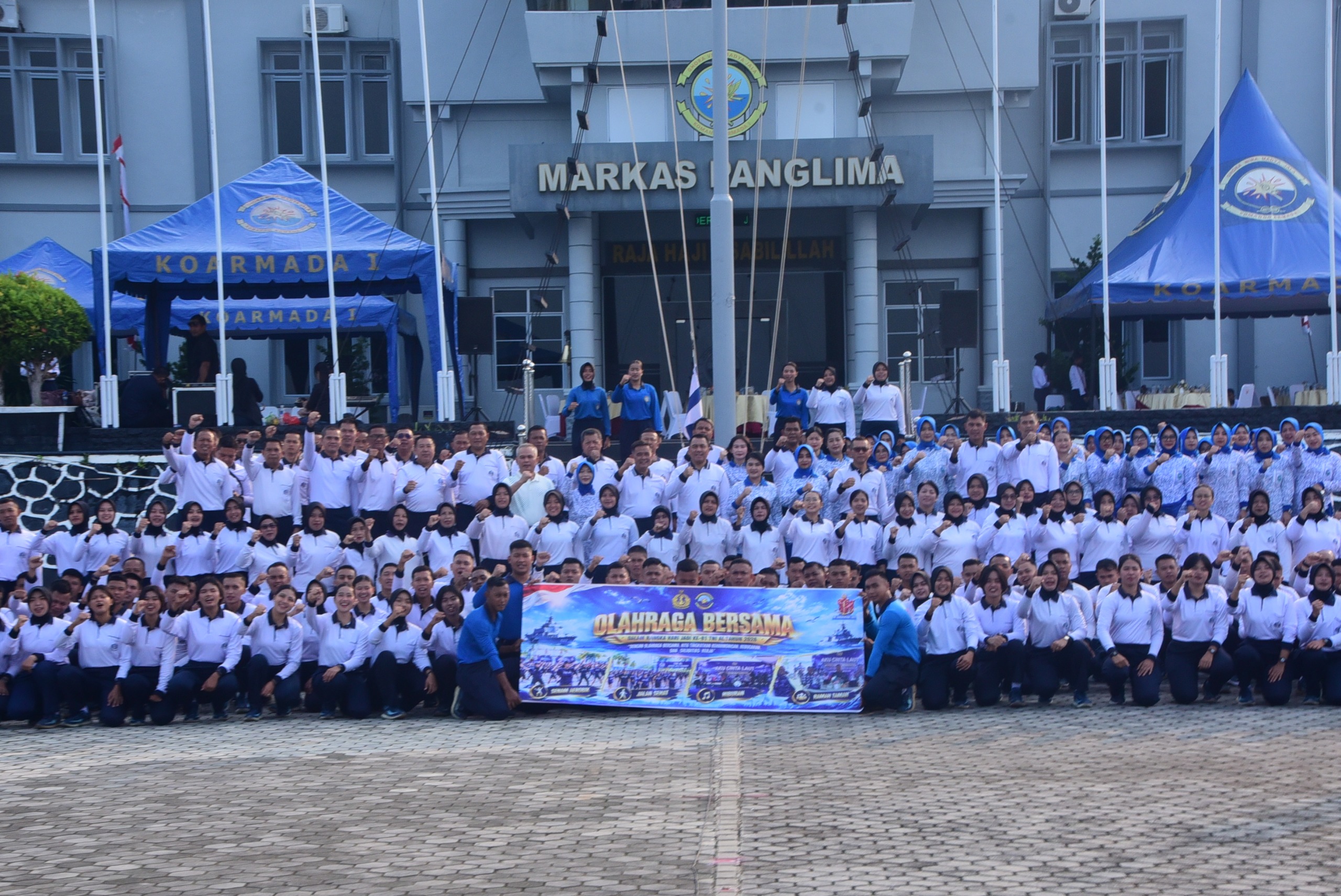 Semarak HUT ke-81 TNI AL, Koarmada I Gelar Olahraga Bersama